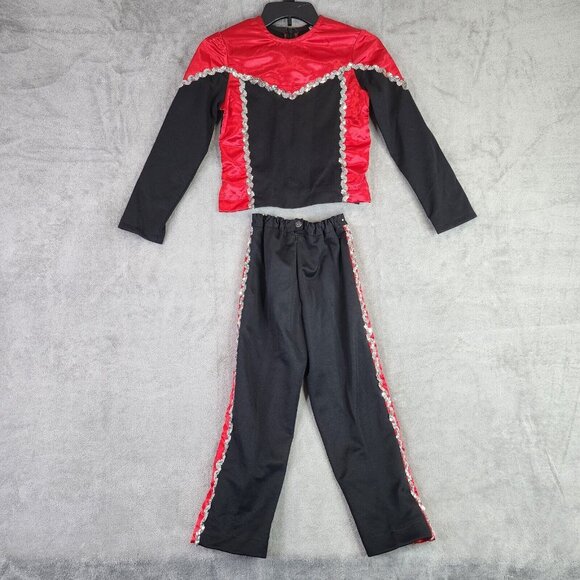 Unbranded Other - Girls 2 Piece Suits Long Sleeve Top & Pants Set Costume Sequin Size 12